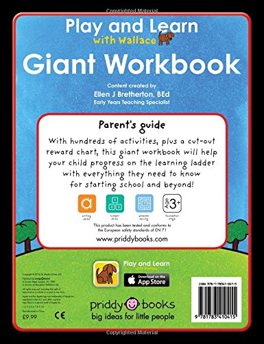 Giant Workbook for Kids - Play and Learn with Wallace | Fun Educational Activities for Preschool & Kindergarten | Perfect for Homeschooling & Classroom Learning