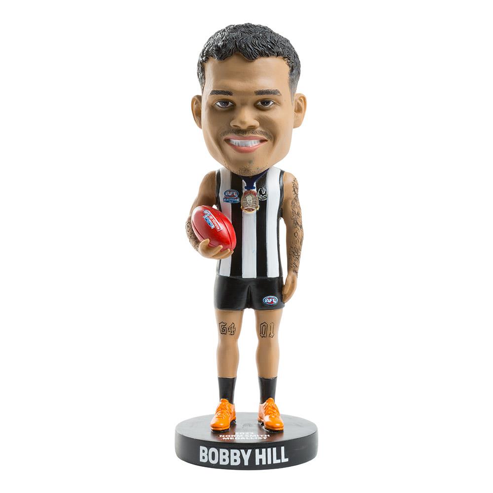 Collingwood Magpies Bobby Hill 2023 Norm Smith Bobblehead - AFL Collectible for Fans & Sports Memorabilia Enthusiasts
