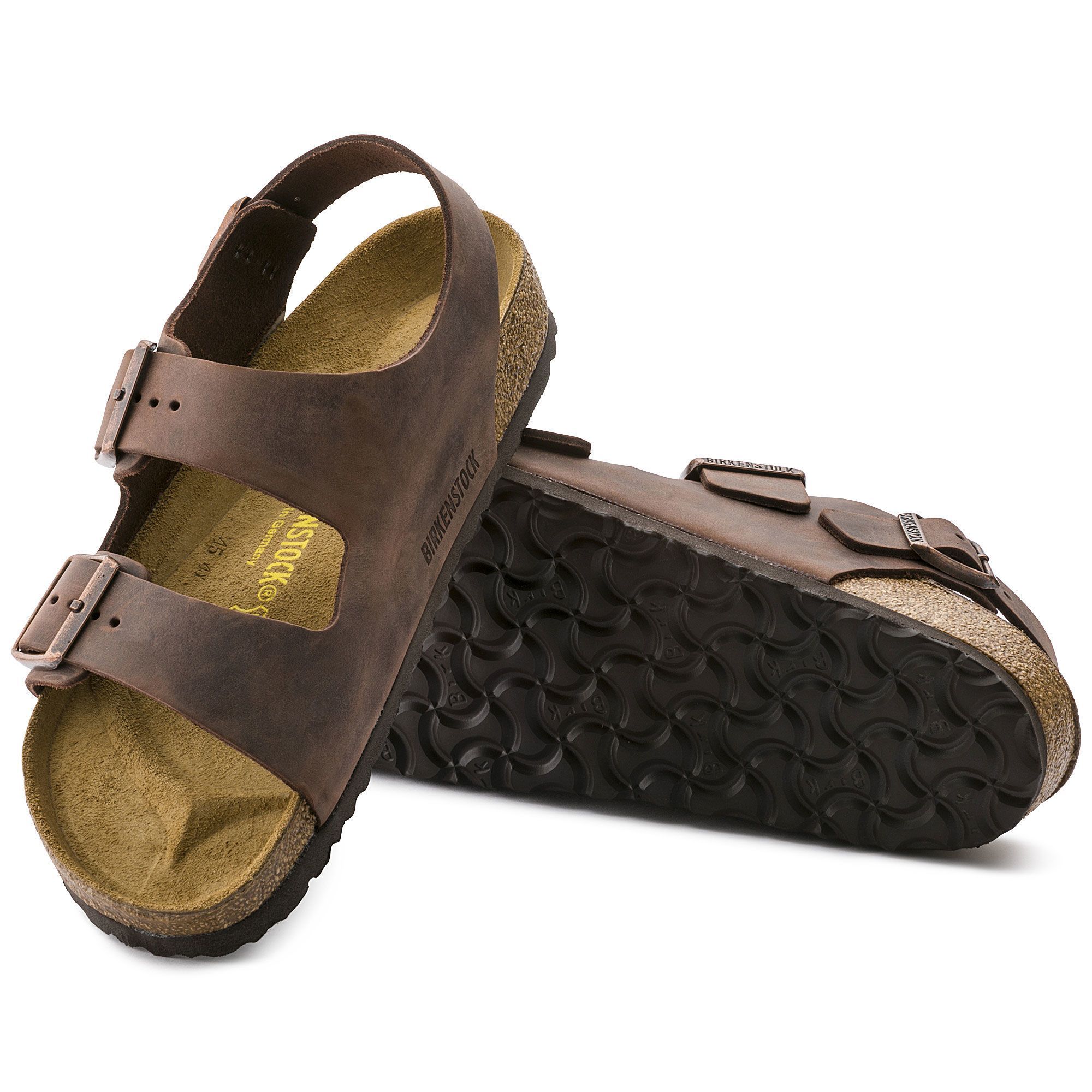 BIRKENSTOCK MILANO HABANA OILED LEATHER SANDALS - Unisex Comfort Footwear for Men & Women | Perfect for Summer, Beach, and Casual Outings