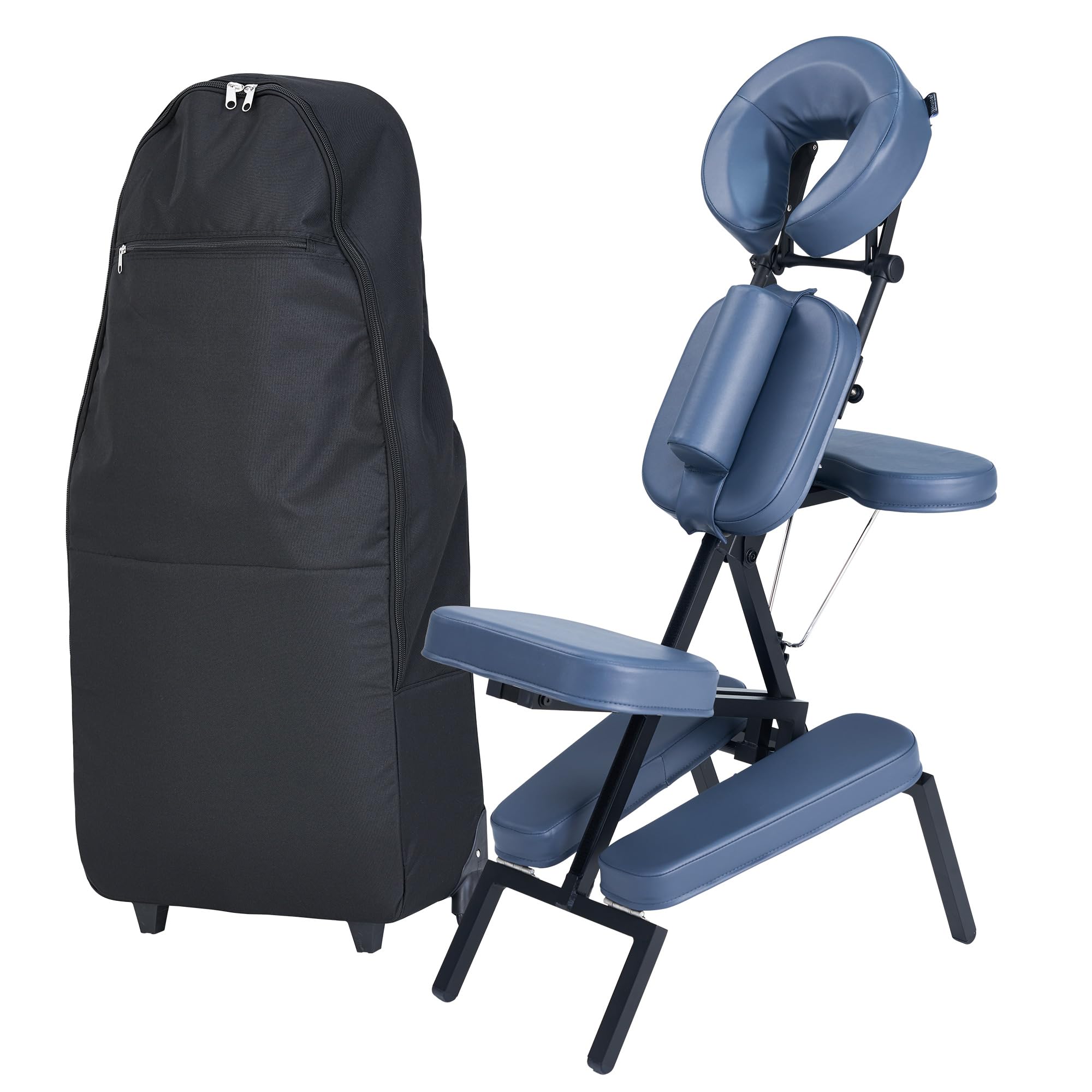 Portable Massage Table with Carrying Case - Adjustable Height Royal Blue Professional Massage Bed for Home, Spa & Therapy | Perfect for Relaxation, Physical Therapy & Mobile Massage Services