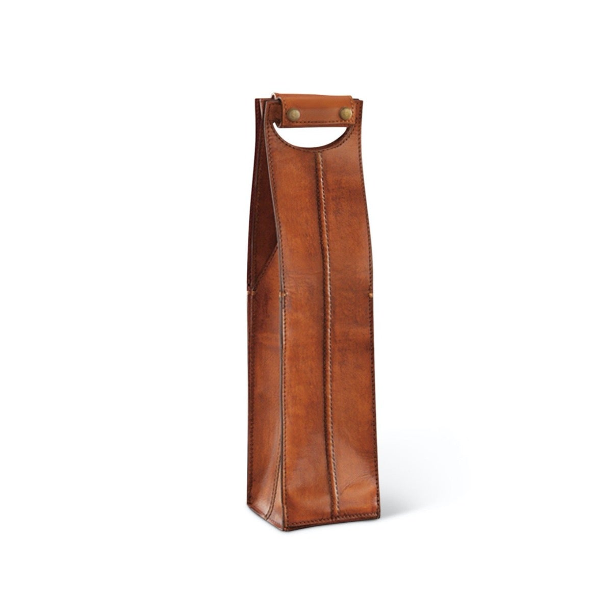 Premium Leather Wine Bottle Holder - Single Bottle Carrier for Gifts, Picnics & Outdoor Dining | Elegant & Durable Wine Tote for Men & Women