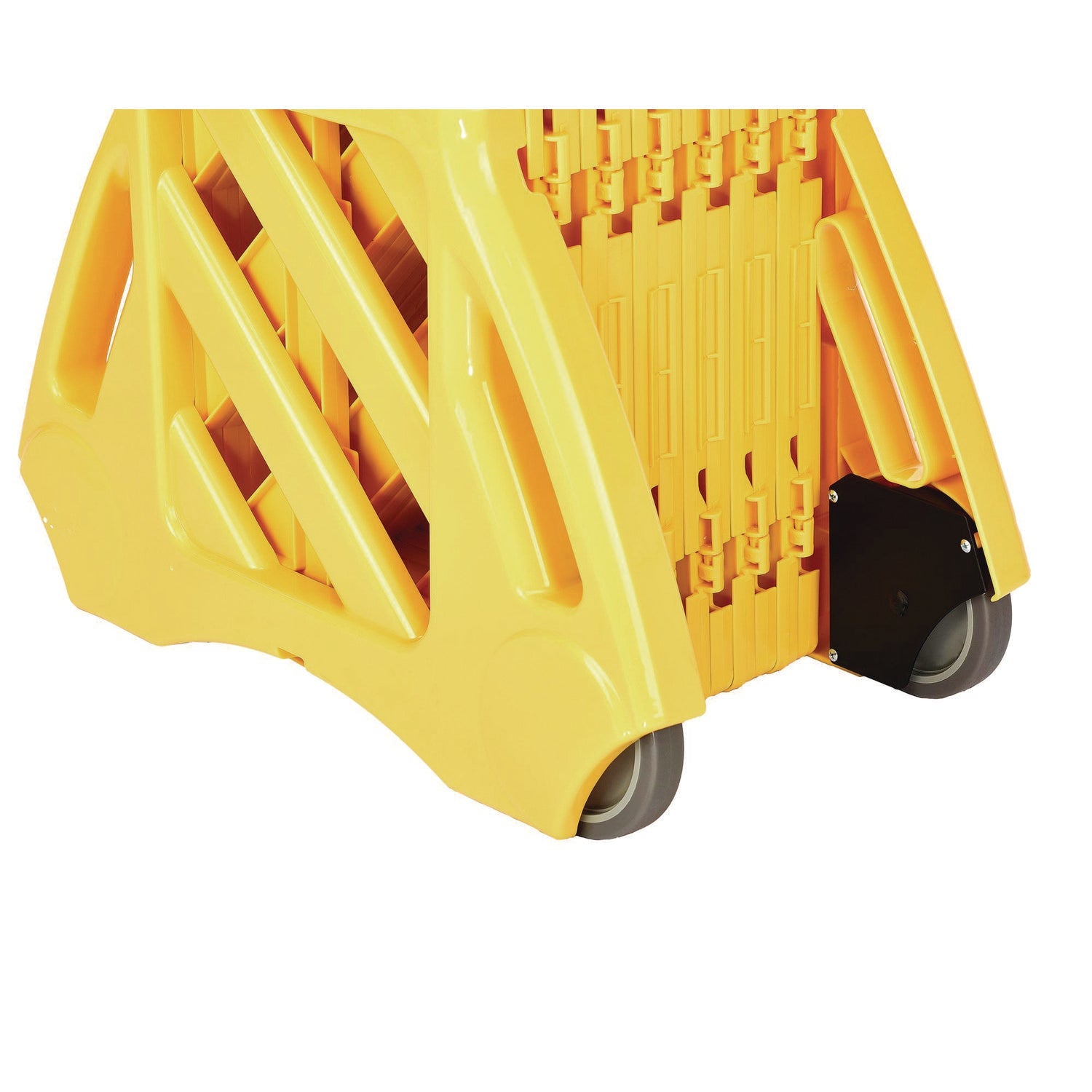 Alpine Industries Expandable Portable Fence Barrier - 6ft Safety Barricade with Interlocking Panels, Heavy Duty Plastic Construction (Yellow) - Ideal for Crowd Control, Event Security & Construction Site Safety