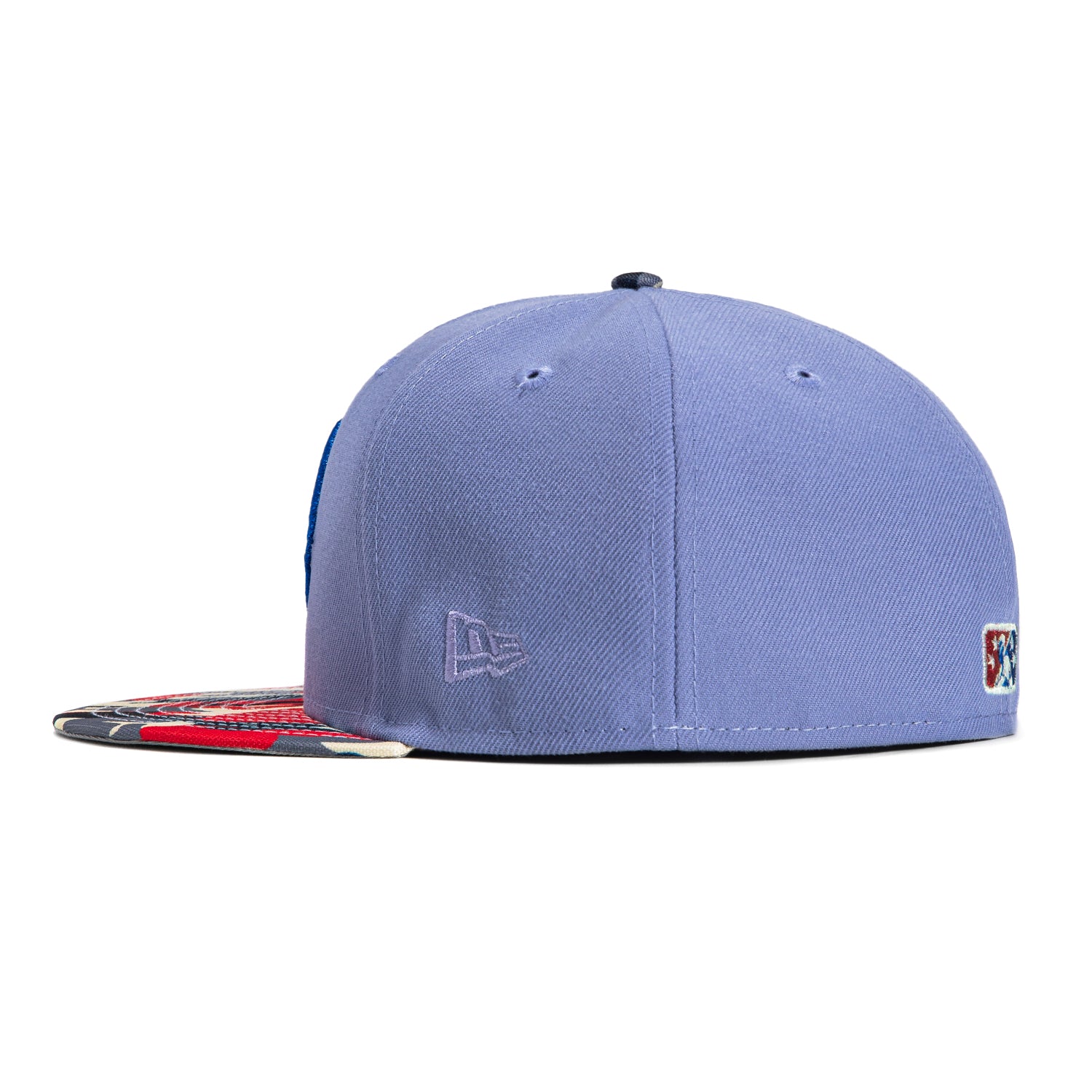 New Era 59Fifty Inland Empire 66ers California League Patch Military Hat - Lavender & Camo | Baseball Cap for Fans, Sports Enthusiasts & Outdoor Activities
