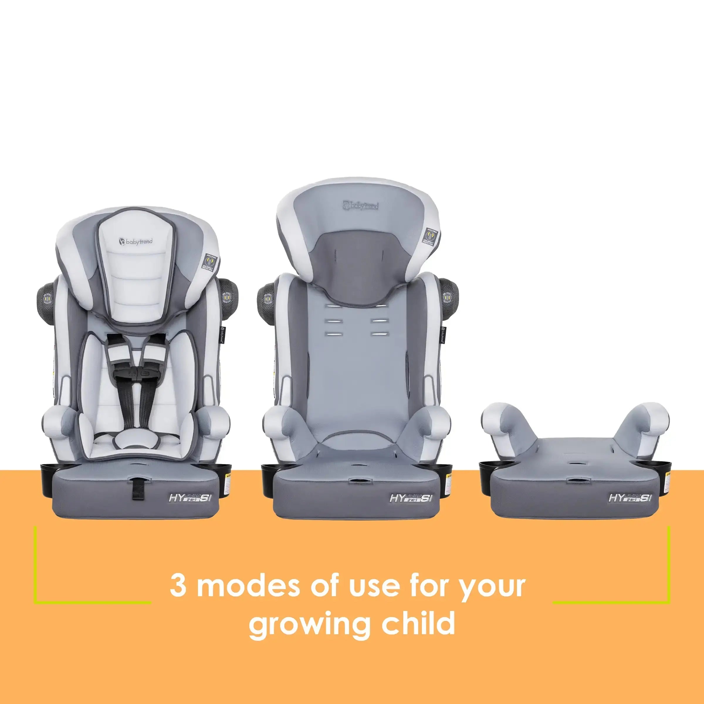 Hybrid™ SI 3-in-1 Convertible Car Seat with Side Impact Protection - Desert Grey (Walmart Exclusive) | Safe for Infants, Toddlers & Big Kids | Perfect for Long Road Trips & Daily Commutes