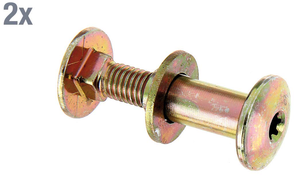 Stainless Steel Multi-Fix Round Head Screws with Sleeve Nuts - 2 Pack - for Furniture Assembly, DIY Projects & Home Repair