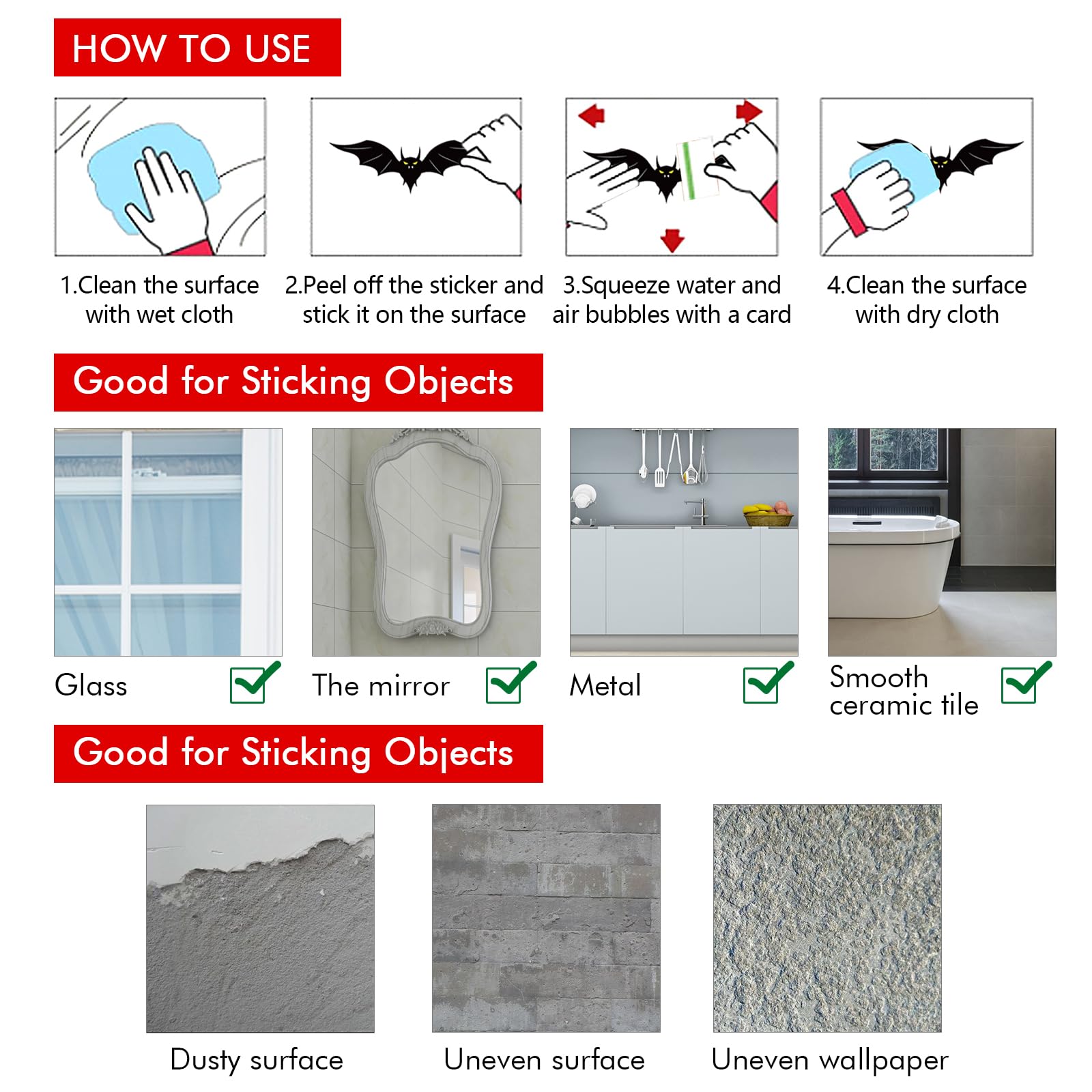 Halloween Window Clings Stickers - Spooky Skeleton Decorations for Glass, Windows & Walls | Indoor Halloween Decor for Home, Office & Party