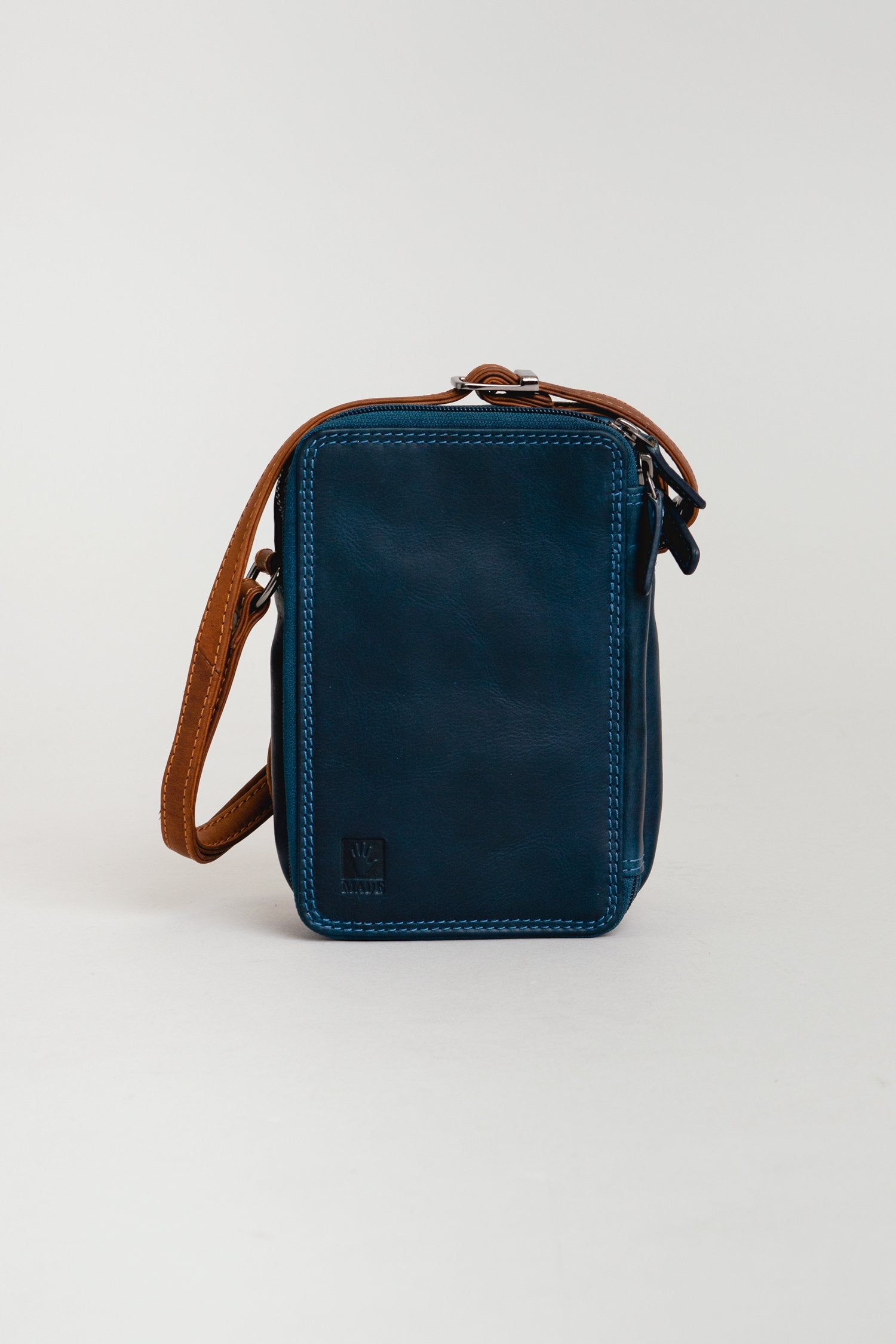 Vintage Adrian Klis 1929 Leather Organizer in Blue & Tan - Perfect for Office, Travel & Daily Organization | Classic Leather Planner & Notebook Holder
