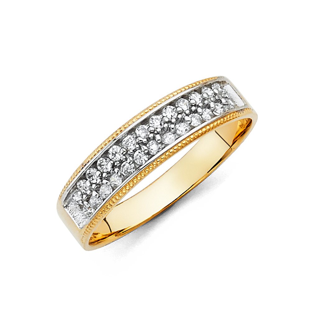 14K Yellow or White Gold Men's Wedding Band Ring - Classic & Durable for Engagement, Anniversary, and Everyday Wear