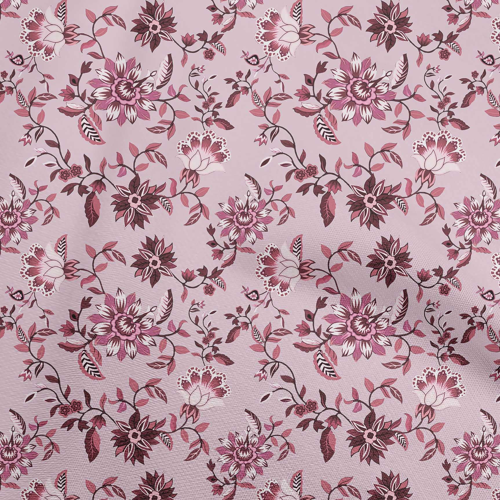 oneOone 100% Cotton Jersey Fabric - Lavender Floral Print, 58 Inch Wide by The Yard for DIY Craft Projects, Home Decor, Quilting & Sewing | Soft & Durable Material for Dresses, Curtains & Bedding