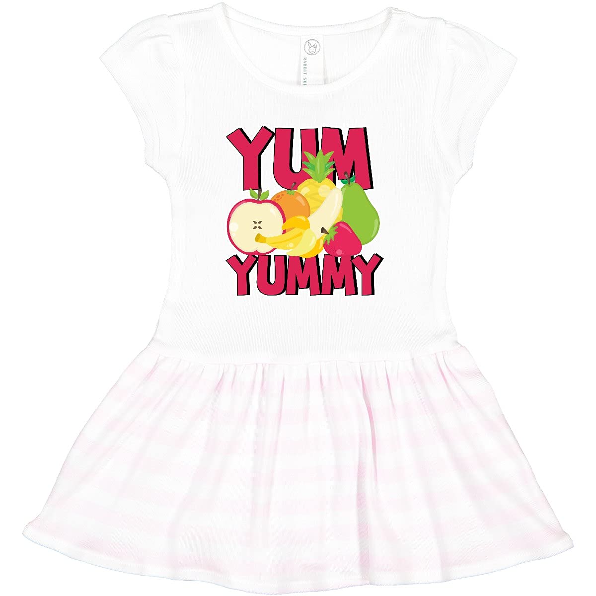 Inktastic Cute Fruit Print Toddler Dress for Girls - National Nutrition Month Outfit - Perfect for Daycare, Playdates & Family Gatherings