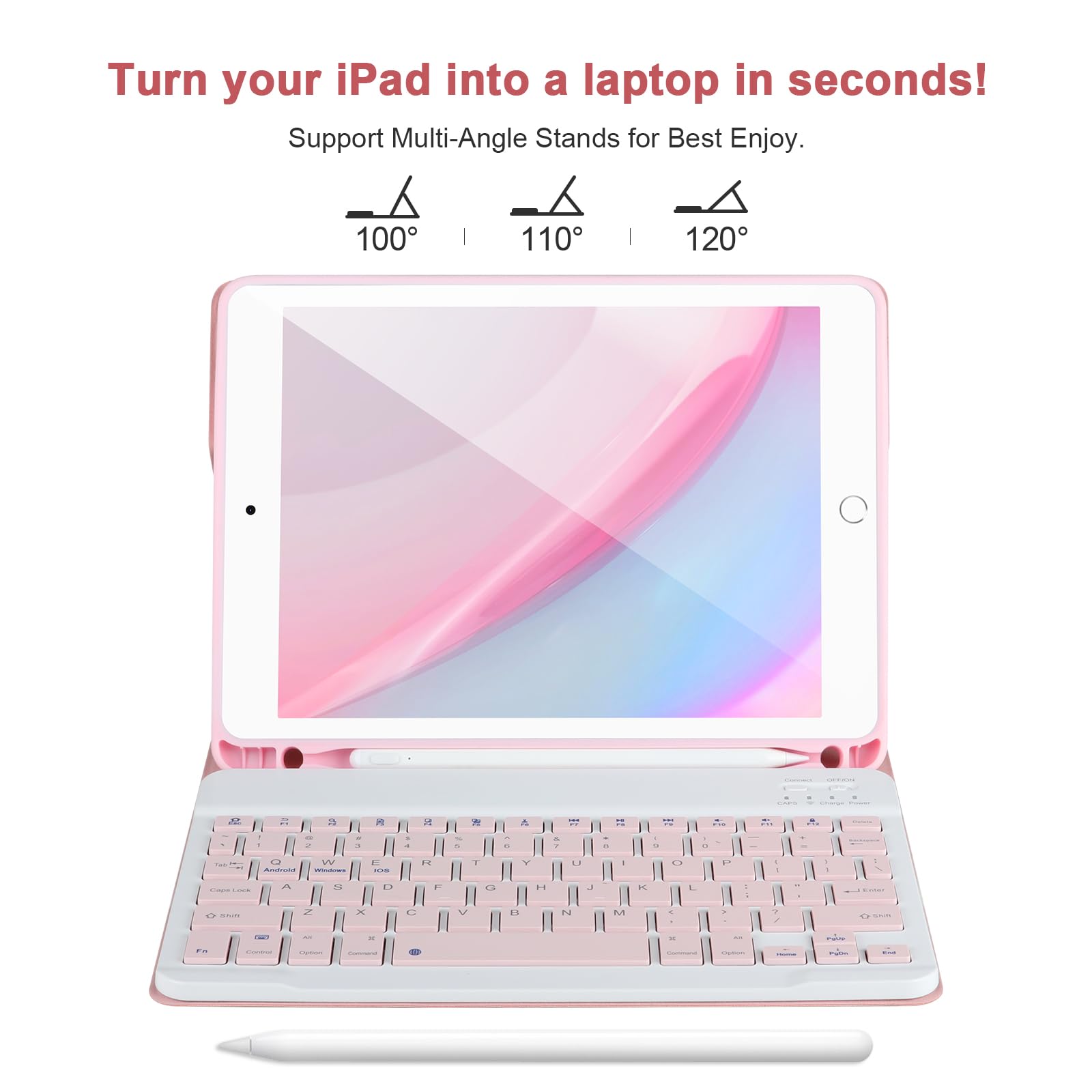 Bluetooth Keyboard Case for iPad 9.7