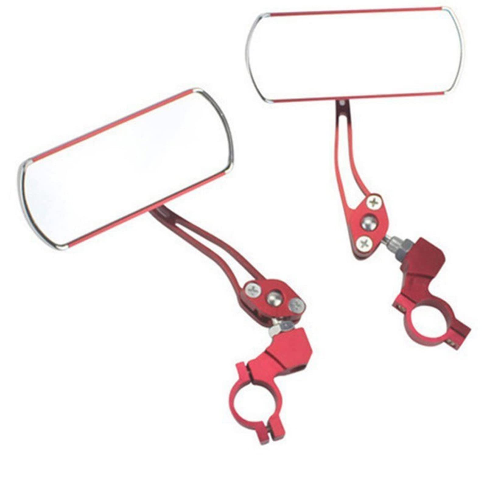 TYECE Bike Mirror - Adjustable Mountain Bicycle Rear View Mirror for Safety Cycling - Flexible Handlebar Mirror for Road & Mountain Bikes (Red) - Perfect for Commuting, Trail Riding & Urban Cycling Safety