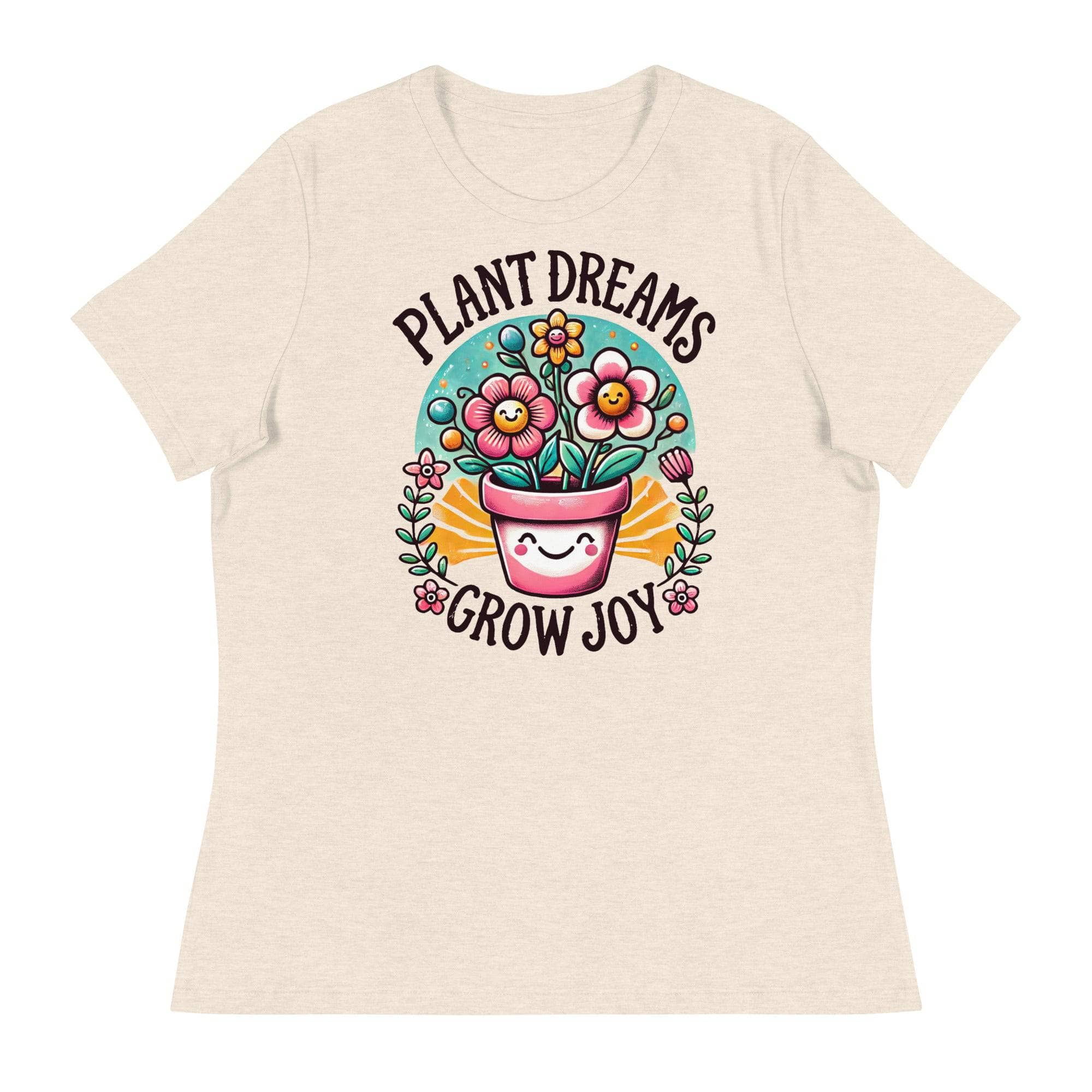 Plant Dreams Grow Joy T-Shirt - Inspirational Gardening Tee for Plant Lovers, Comfortable Cotton Shirt for Women & Men - Perfect for Gardening, Outdoor Activities & Casual Wear