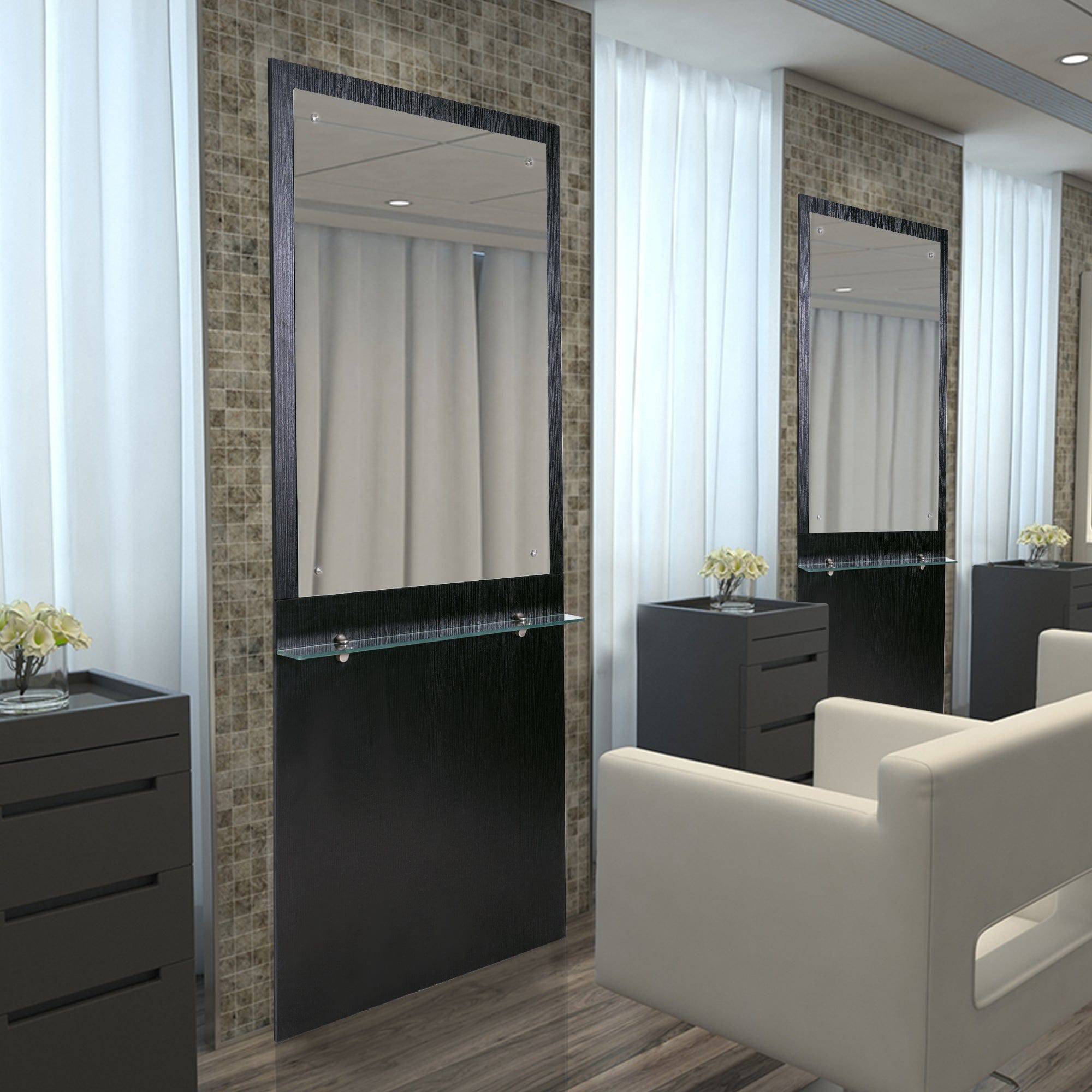 Stylish Wall Mount Barber Station - Professional Salon & Home Haircut Tool with Mirror & Storage - Perfect for Barbershops, Salons & Home Grooming