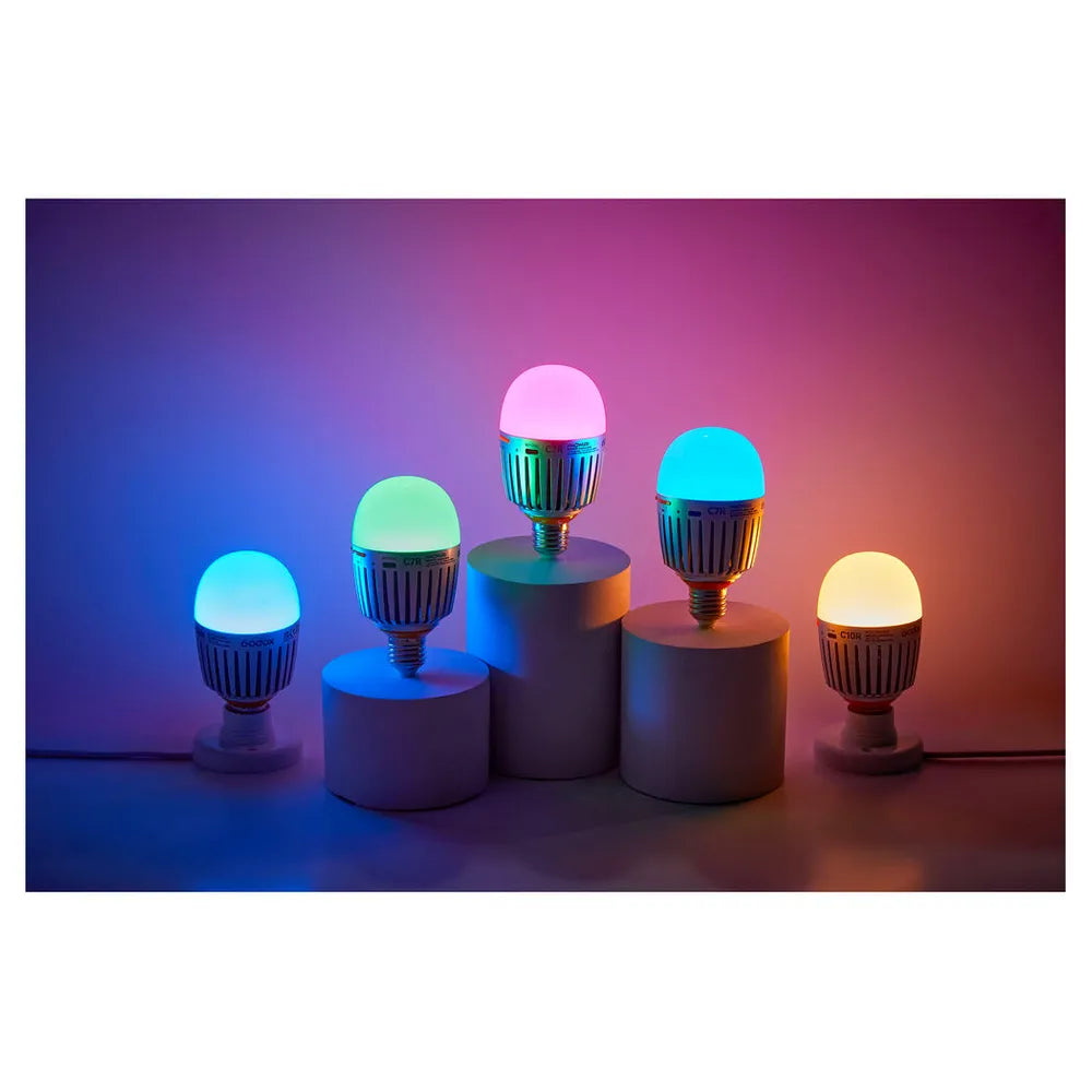 Godox KNOWLED C10R K8 RGB LED Bulb 8-Piece Lighting Kit - Professional Studio & Home Photography, Video Lighting, Party Decoration, Gaming Setup