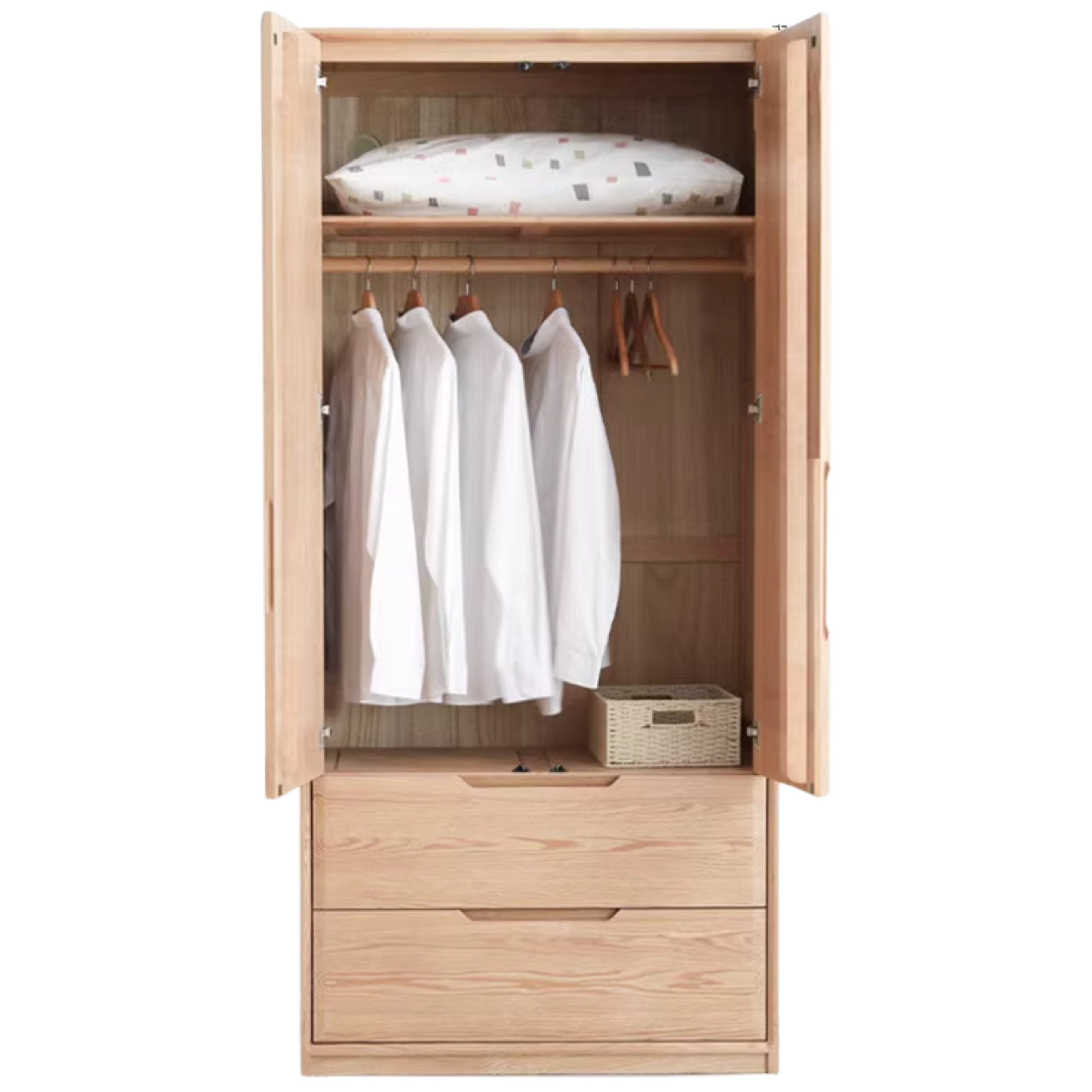 Solid Oak Wood Wardrobe - Spacious Storage for Bedroom, Closet & Home Organization | Durable & Stylish Furniture for Modern Living Spaces