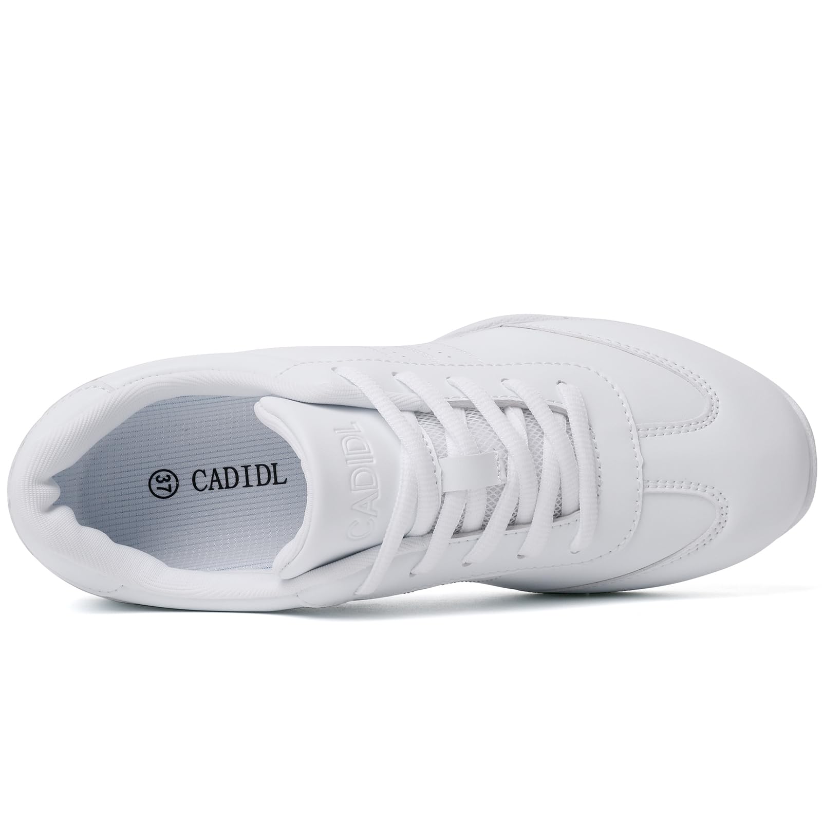 Women's White Cheerleading Shoes - Athletic Dance Sneakers for Girls, Comfortable Flats for Tennis & Walking - Perfect for Cheer Practice, Dance Classes & Casual Wear