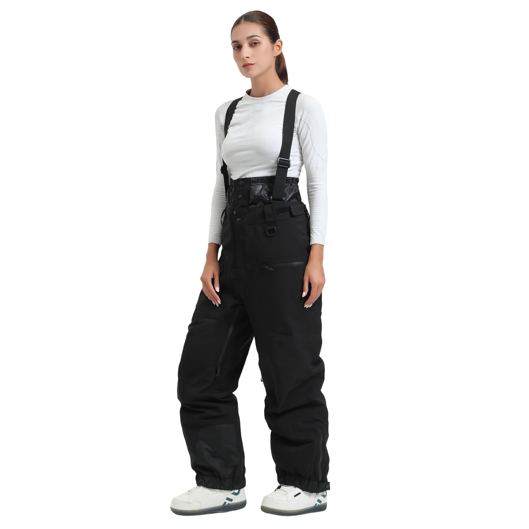 GSOU SNOW Women's Waterproof Ski Bib Overalls - Windproof Insulated Snowboard Pants for Warm Winter Sports | Perfect for Skiing, Snowboarding & Outdoor Winter Activities