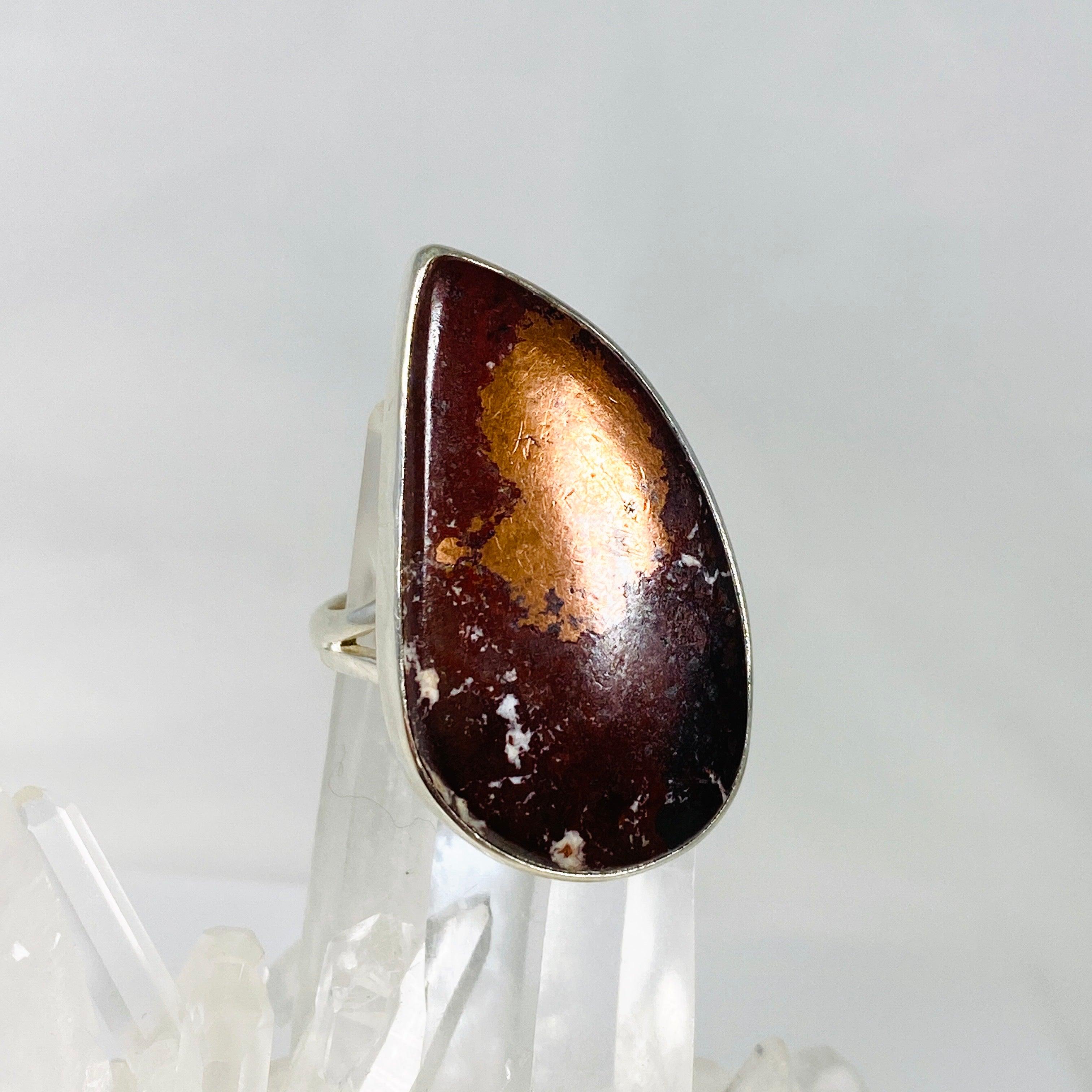 Copperite Teardrop Ring - Sterling Silver 925 (KRGJ3041) | Elegant Dainty Jewelry for Women, Perfect for Weddings, Parties & Everyday Wear