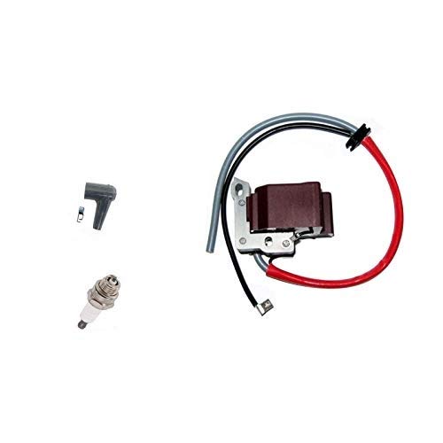 PARTSRUN #038143041 Ignition Coil with Spark Plug Compatible with Dolmar PS-630 PS-6400 PS-6401 PS-7300 PS-7301 PS-7900 & Makita DCS6400 DCS7300 Chainsaws - #038-143-041 ZF374-HHS - Perfect for Chainsaw Repair & Maintenance