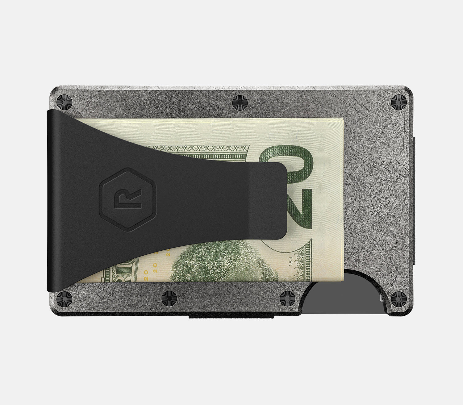 Ridge Wallet - Stonewashed Titanium Slim Minimalist RFID Blocking Front Pocket Wallet for Men | Perfect for Everyday Carry, Travel & Gifts