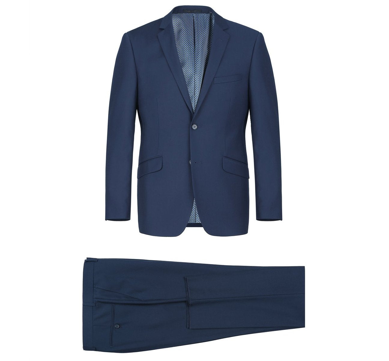 Alessandro Vitello by Renoir Slim Fit Solid Notch Lapel 2 Piece Suit 2110 19 | Premium Men's Business Formal Wear | Perfect for Weddings, Office & Special Occasions