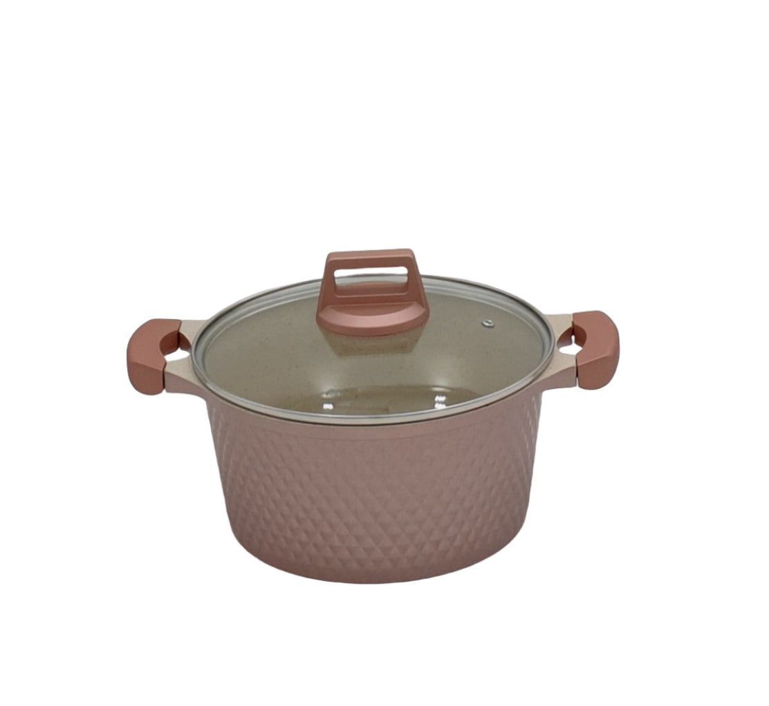 24CM Granite Pot with Gold Accents - Elegant Plant Container for Indoor & Outdoor Decor, Perfect for Succulents, Herbs, and Flowers