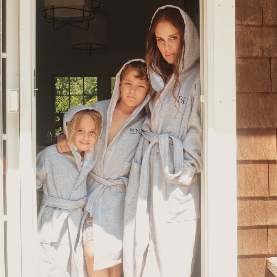 Kassatex Jersey Knit Hooded Robe - Soft & Comfortable Women's Bathrobe for Spa, Lounge & Home Relaxation