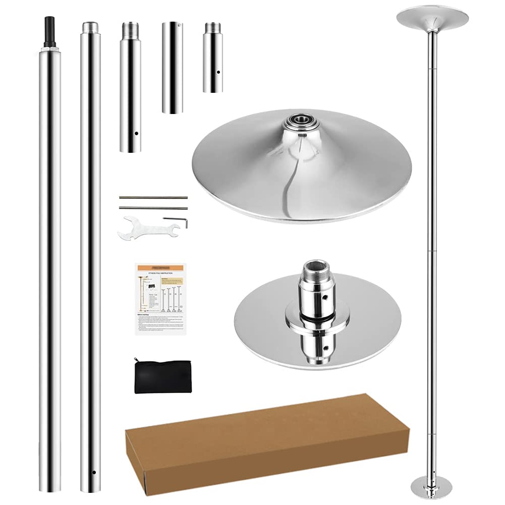 45mm Spinning Portable Pole Dancing Pole for Home & Studio - Extendable Fitness Dance Pole for Bedroom, Living Room, and Dance Classes