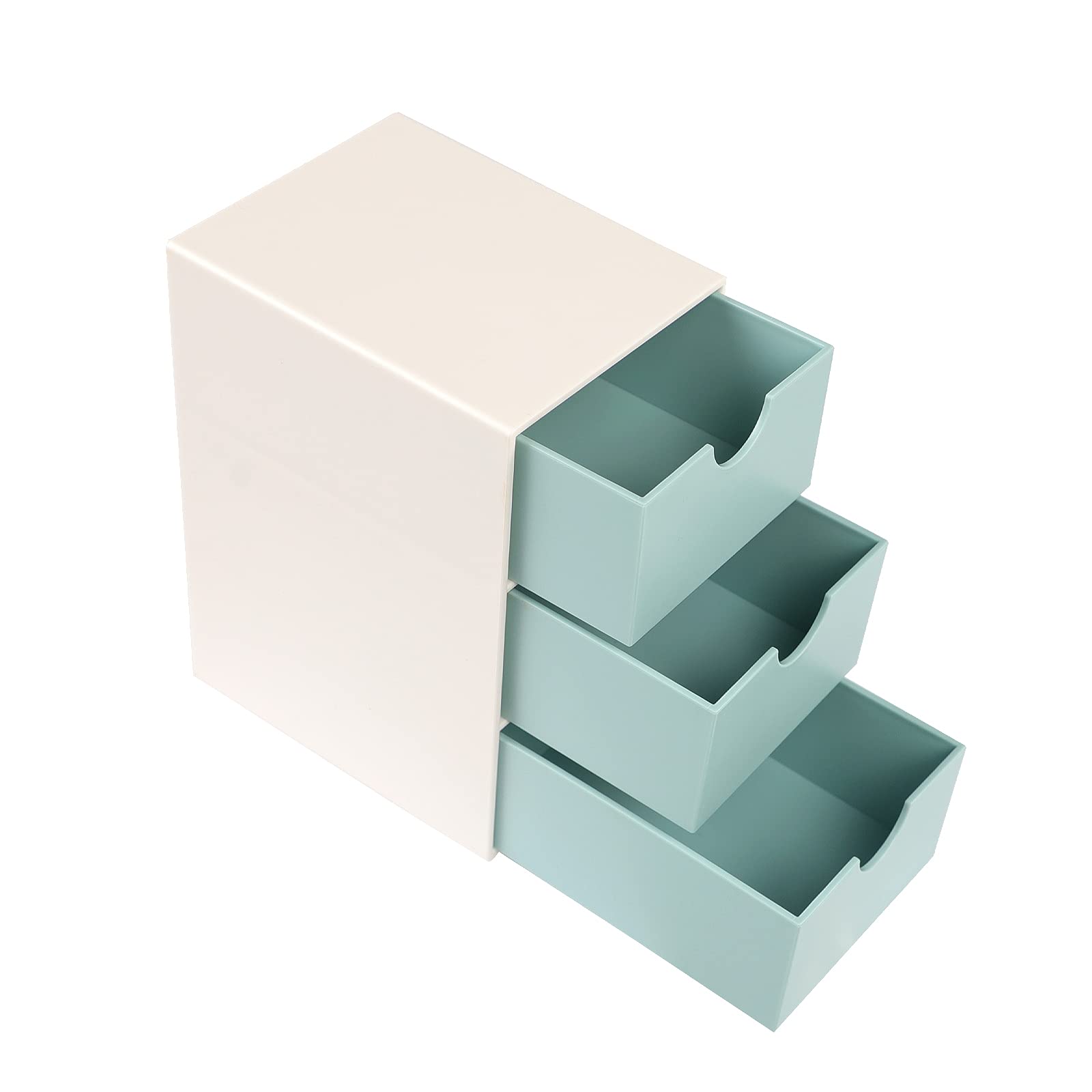 3-Drawer Desktop Storage Organizer - Home & Office Stationery Supplies Organizer with Drawers - Perfect for Desk, Countertop, and Workspace Organization (Ideal for Pens, Paper Clips, Sticky Notes & Office Supplies)