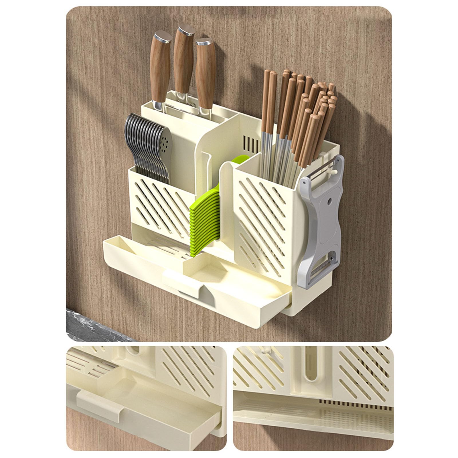 MinnowXY Efficient Draining Chopstick & Cage Holder - Kitchen Organization Rack for Utensils | Perfect for Drying Chopsticks, Spoons & Small Kitchen Tools After Washing