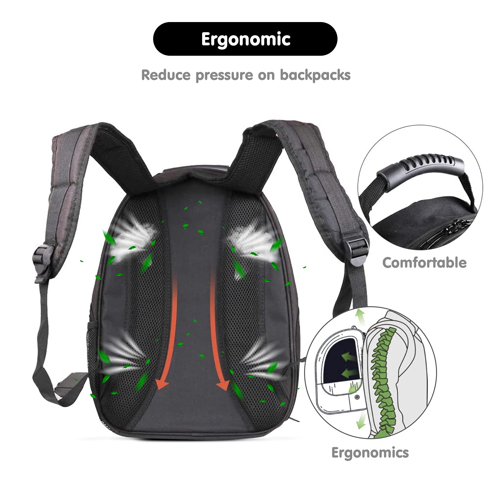 Breathable Pet Carrier Backpack for Cats & Small Dogs - Portable Space Capsule Design with Double Zipper & Adjustable Shoulder Straps | Ideal for Air Travel, Hiking, and Vet Visits