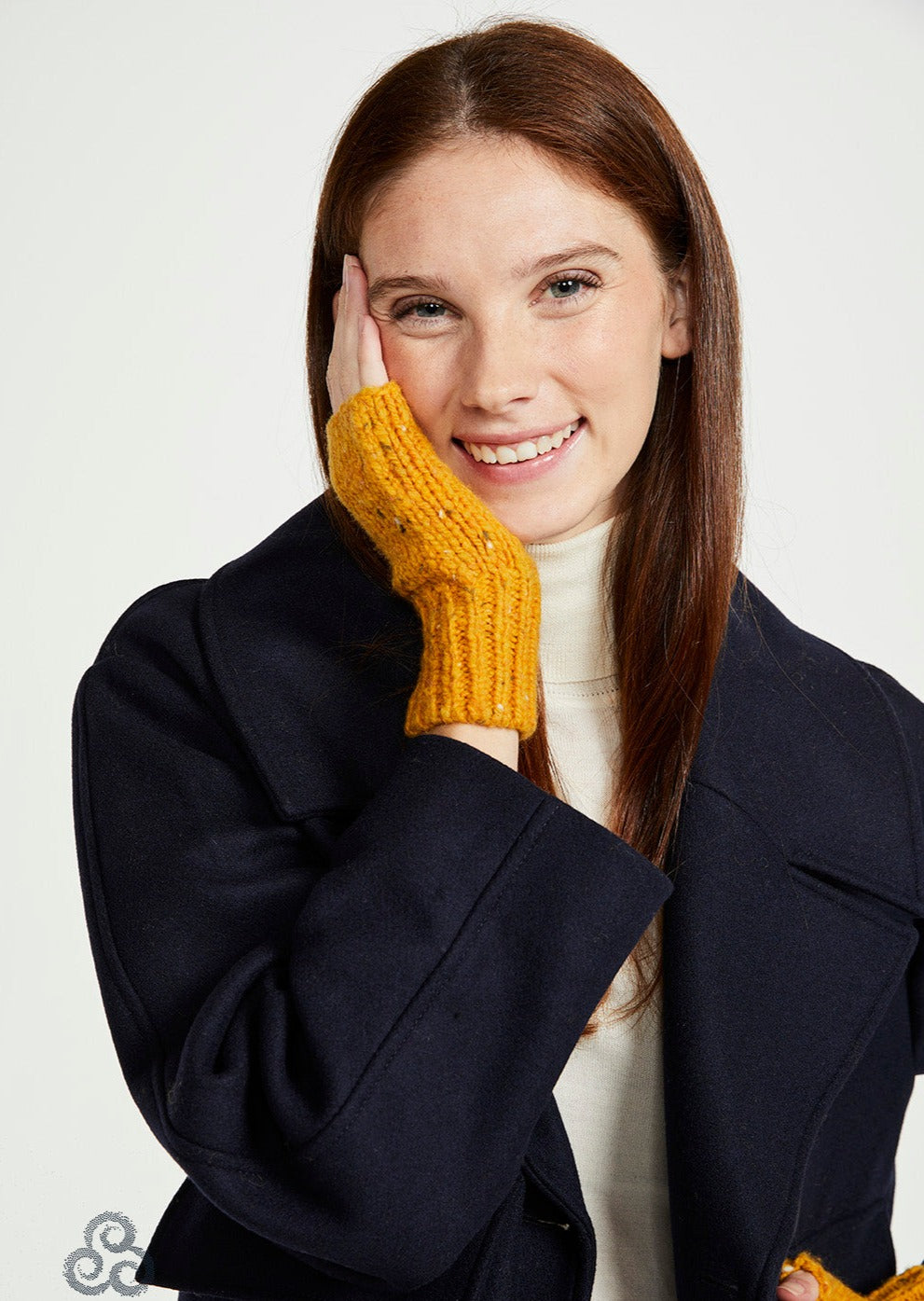 Aran Knit Fingerless Gloves for Women - Cozy Sunflower Patterned Hand Warmers | Perfect for Winter, Outdoor Activities & Gifts