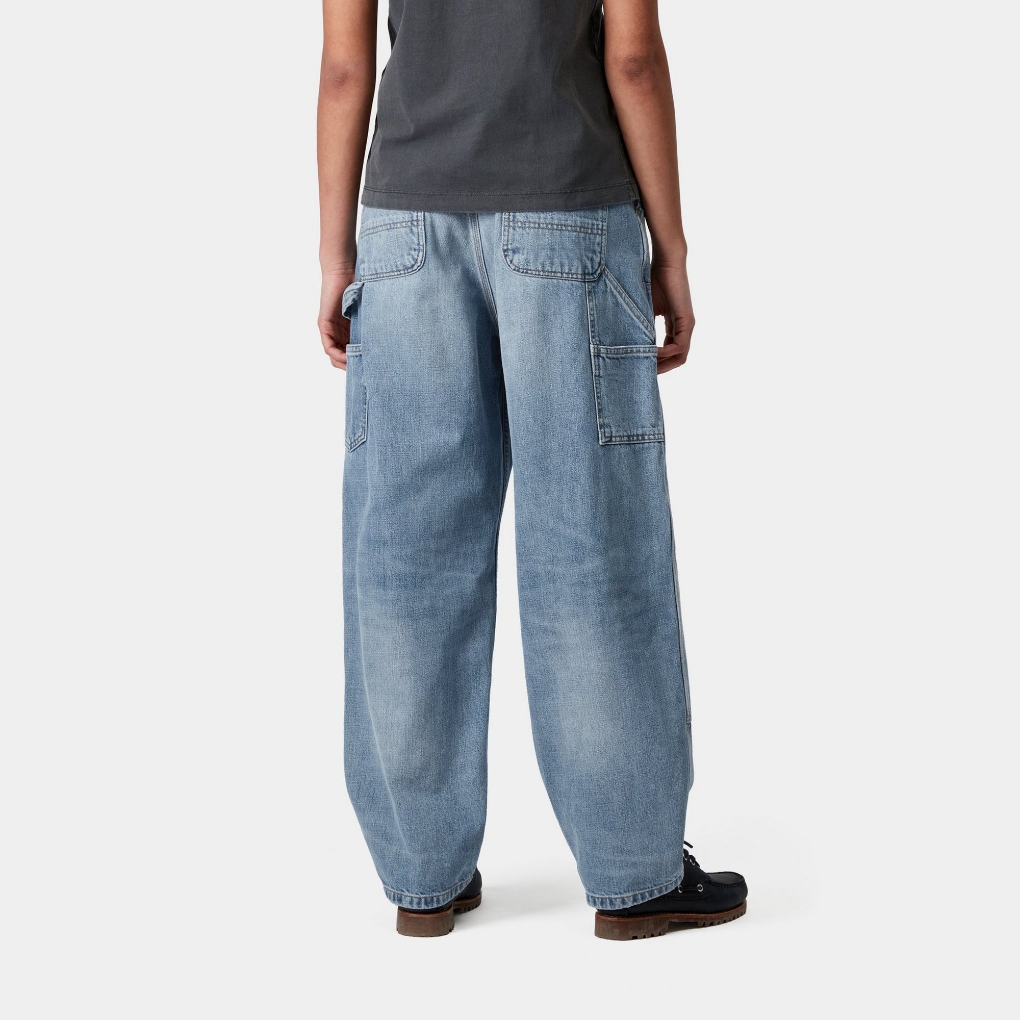 Women's Brandon Double Knee Work Pants - Burst Washed Blue Denim | Durable & Comfortable for Work, Hiking & Outdoor Activities