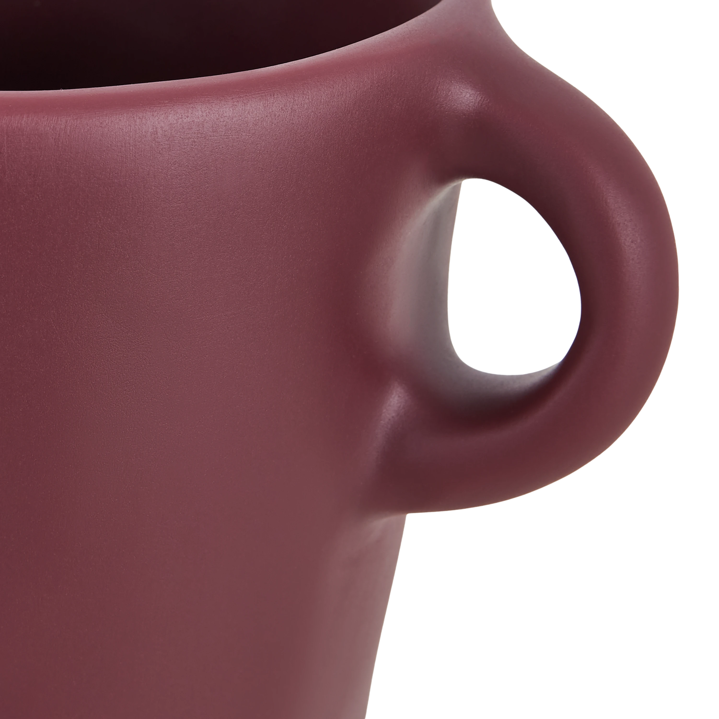 Handmade Oxblood Loop Vase - Elegant Home Decor for Living Room, Dining Table, and Wedding Centerpieces