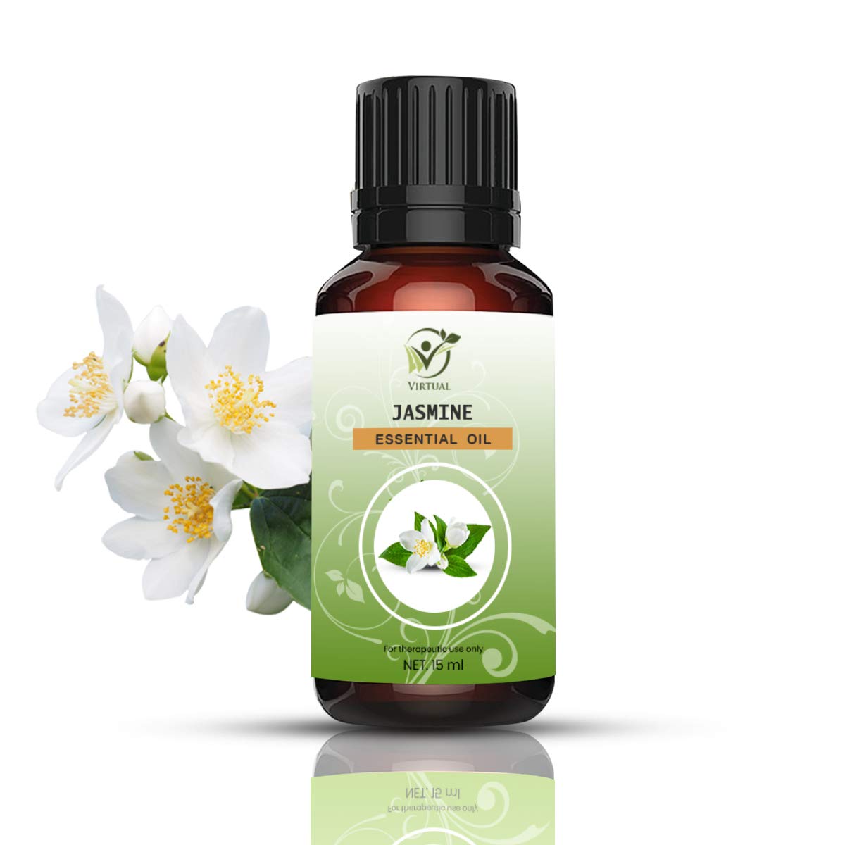 100% Pure Jasmine Essential Oil for Hair Care, Skin & Pimple Treatment - Undiluted, Therapeutic Grade - Aromatherapy, Massage & DIY Beauty Products