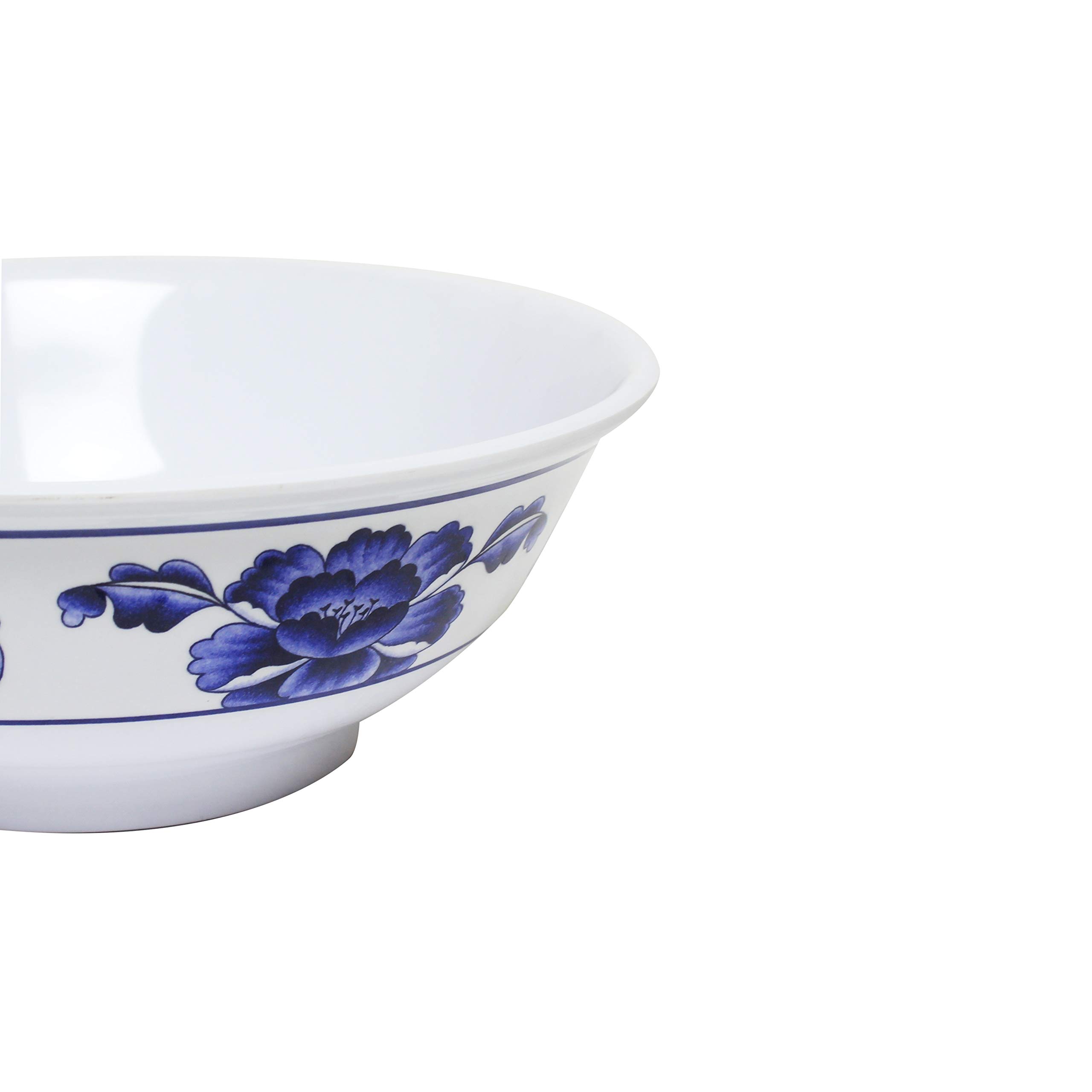 Thunder Group Lotus Melamine Dinnerware Set - 96 oz Rimless Bowl (11 Inch) - Durable & Lightweight - Pack of 12 - Perfect for Restaurants, Catering & Outdoor Dining
