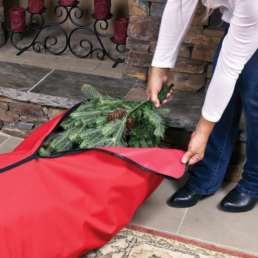 7.5' Artificial Christmas Tree Rolling Storage Bag - Durable Holiday Tree Cover for Easy Transport & Storage - Perfect for Xmas Decorations, Home, Office & Party Use