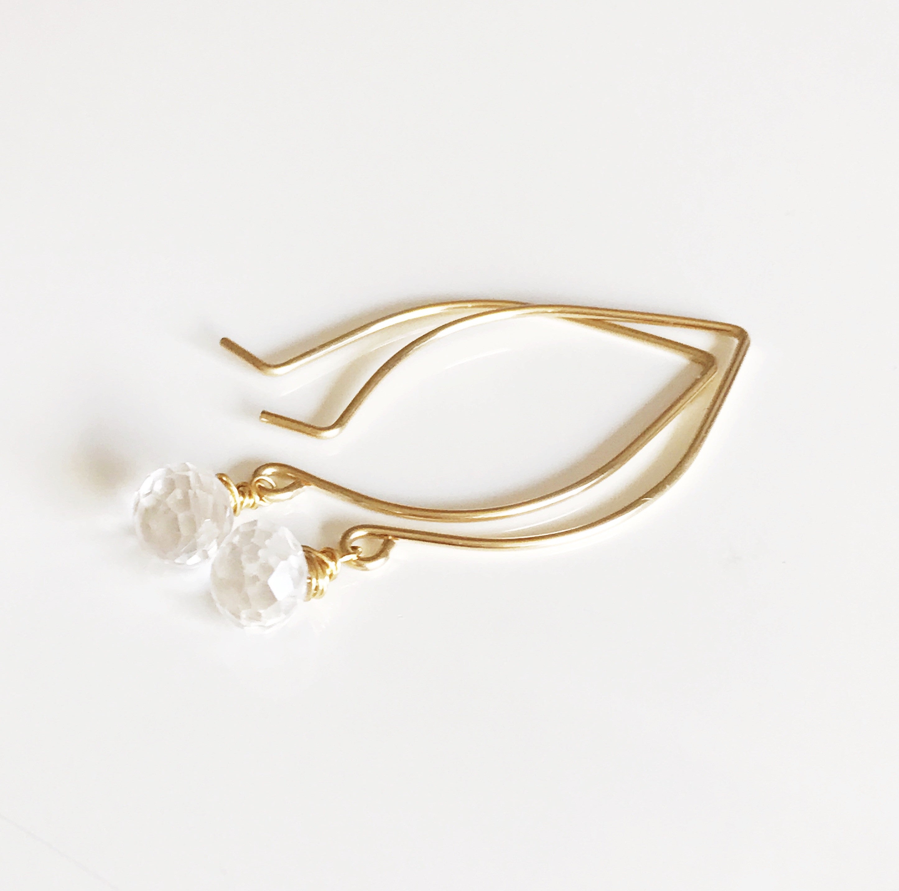 Gemma Crystal Quartz Earrings (E406) - Elegant & Dainty Jewelry for Women, Perfect for Parties, Weddings & Everyday Wear