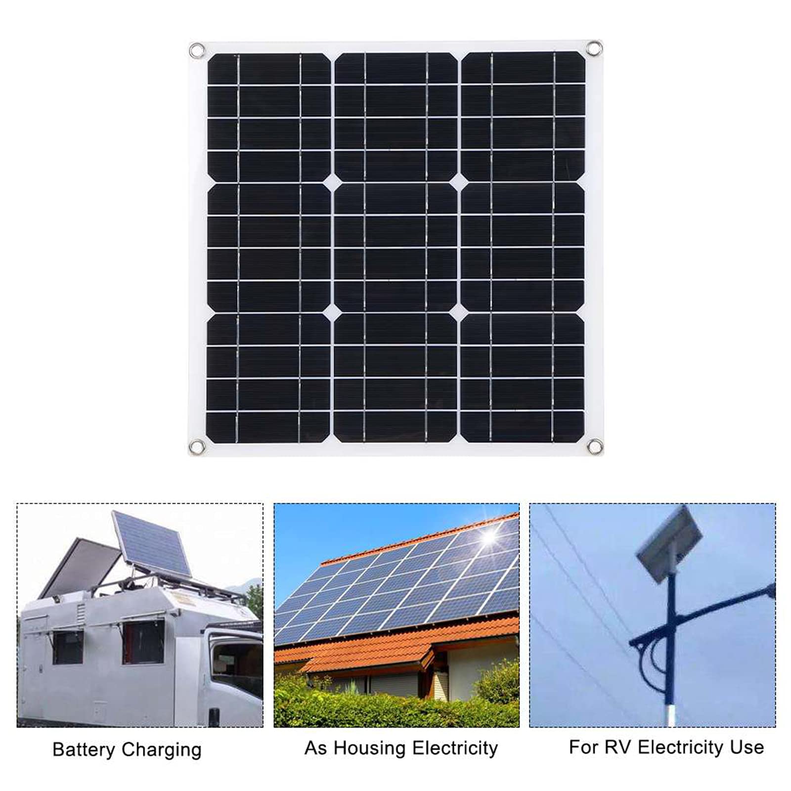 12V 100W Flexible Solar Panel Kit with Controller - Portable Solar Charger for Camping, RV, Boat, Home & Garden - Power Bank System for Phones, Batteries & 100Ah Devices - Ideal for Off-Grid & Emergency Use