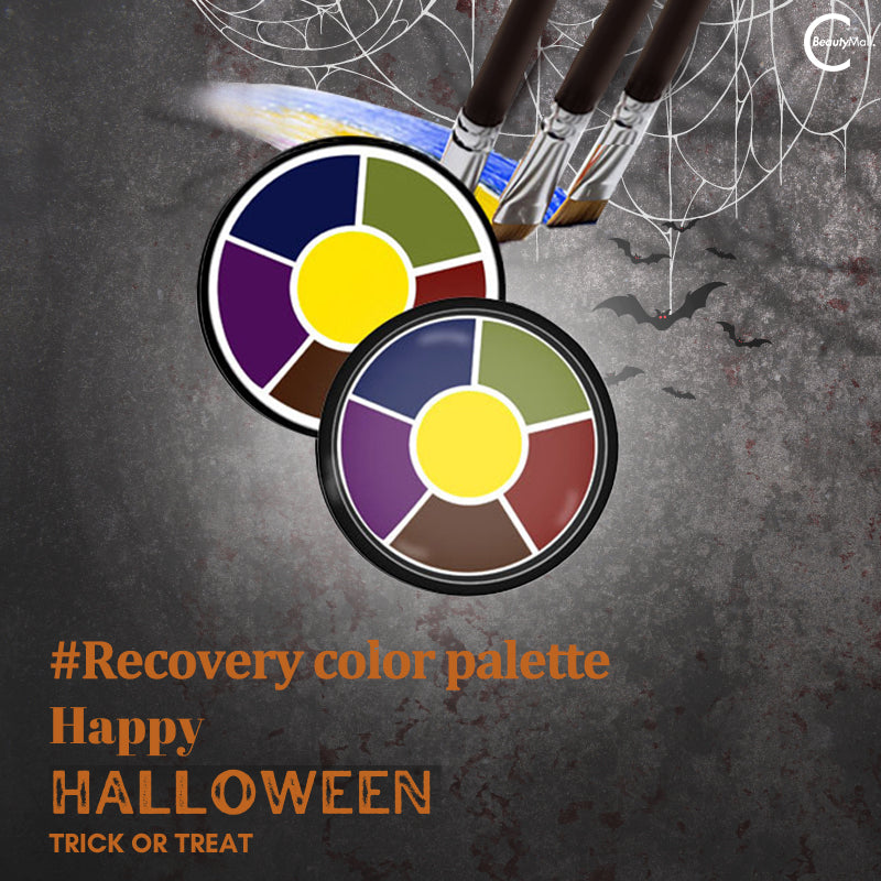 Vibrant 6-Color Oil Face Paint Palette - Red Totem for Halloween, Cosplay & Body Art - Safe & Non-Toxic Professional Makeup Kit for Parties & Festivals