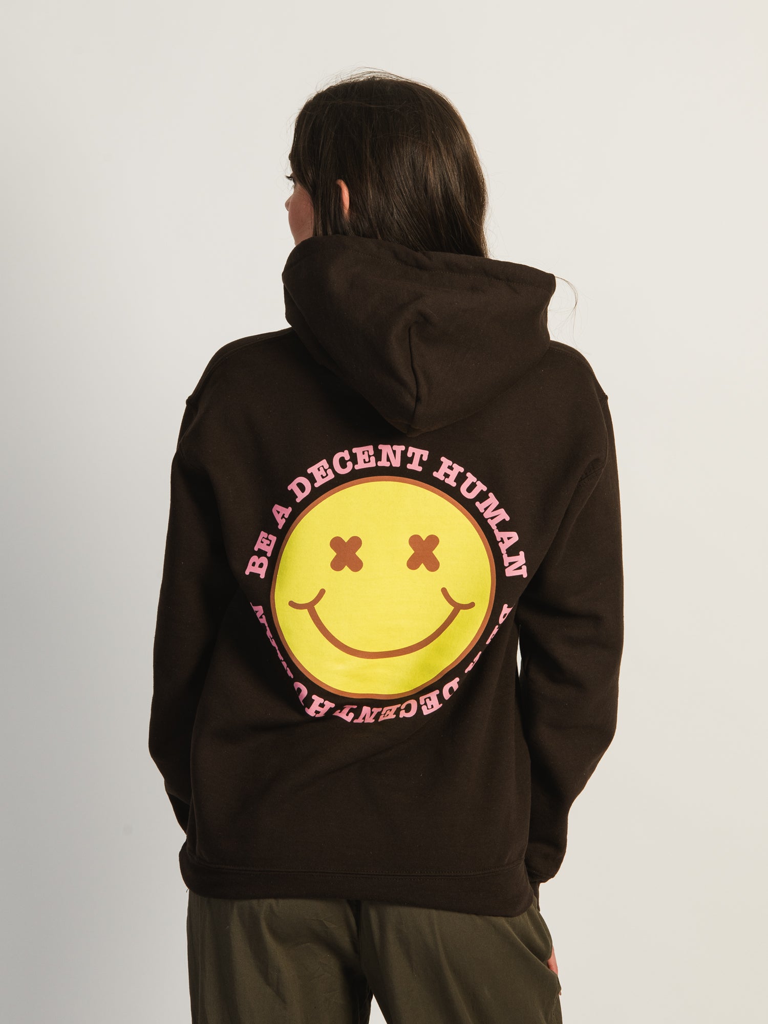 Barstool Sports Be a Decent Human Hoodie - Men's & Women's Pullover Sweatshirt for Casual Wear & Street Style