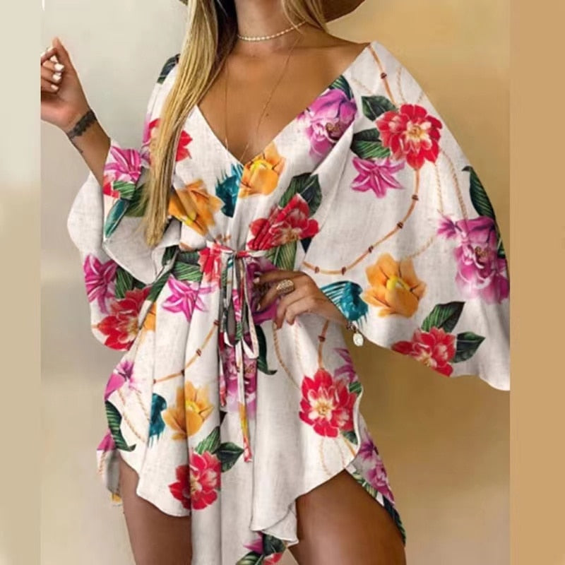 Elegant Flared Sleeve Party Dress for Women - Perfect for Cocktail Parties, Weddings & Evening Events