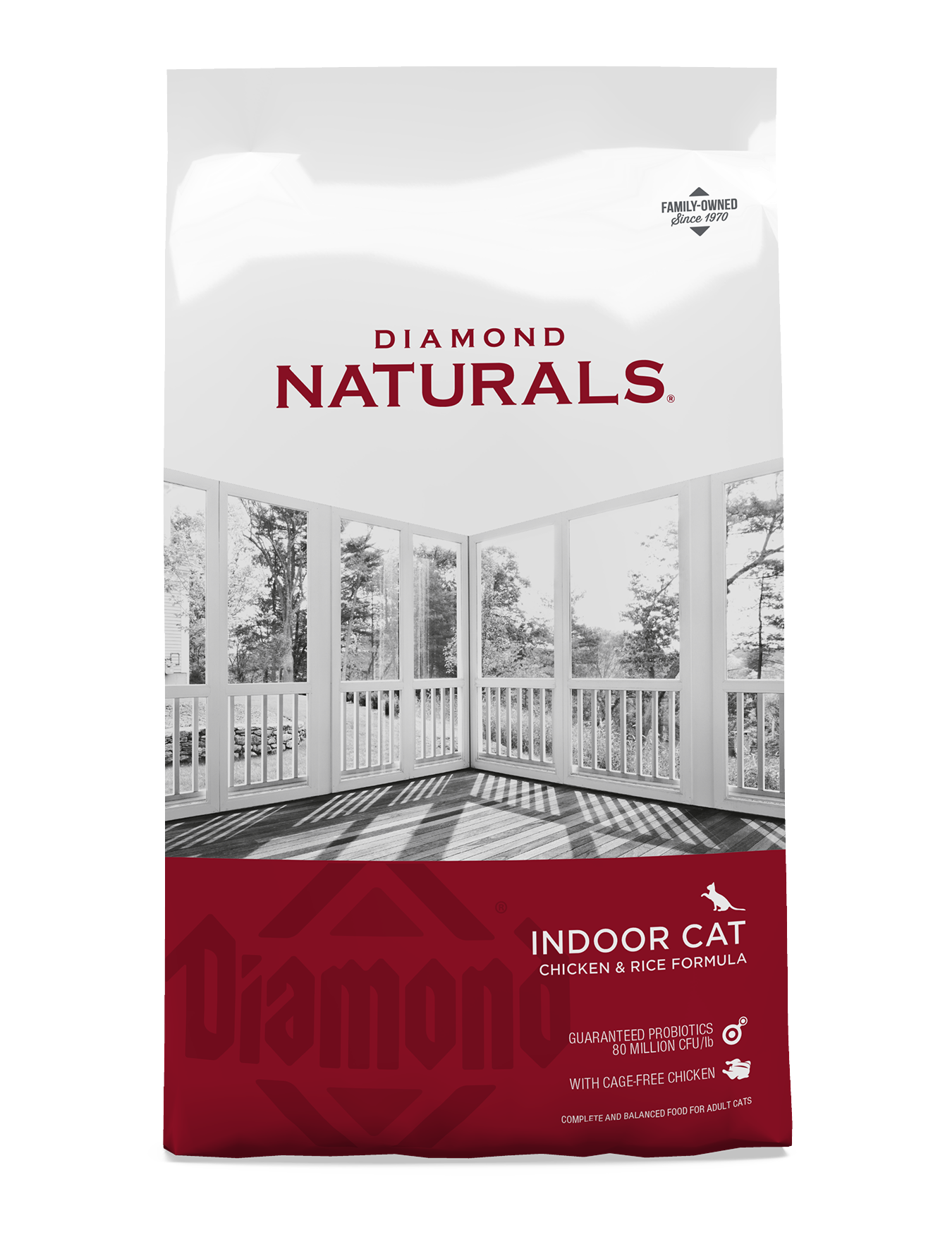 Diamond Naturals Indoor Chicken Dry Cat Food for Adult Cats - Grain Free, High Protein (5lb & 15lb Bags) - Perfect for Indoor Cats with Sensitive Stomachs & Hairball Control