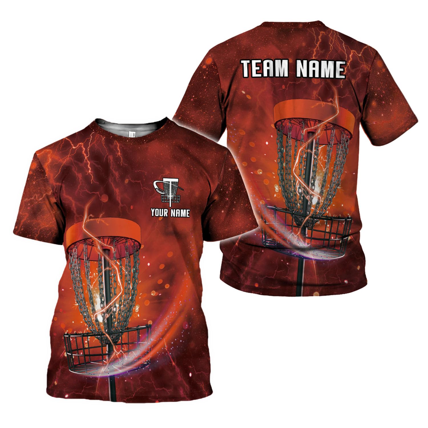 Custom 3D Printed Disc Golf T-Shirt for Men | S-5XL Sizes | Breathable & Durable Golf Tee | Perfect for Tournaments & Casual Play