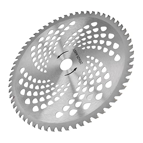 60-Tooth High-Speed Steel Brush Cutter Saw Blade - Rustproof Lawn Mower Cutting Disc for Crops, Grass & Yard Maintenance | Perfect for Farm, Garden & Landscaping Work