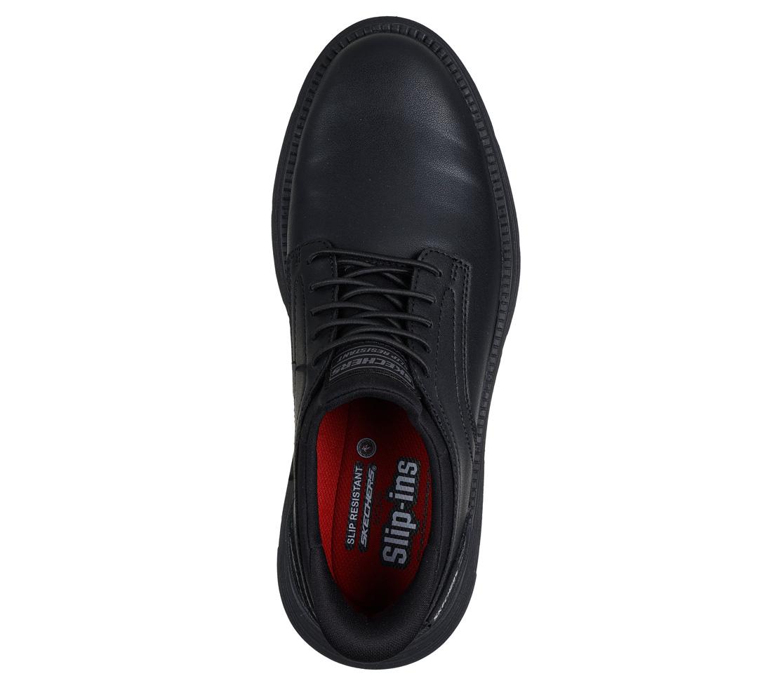 Slip Resistant Work Shoes for Men - Garza Sr Non-Slip Black Safety Shoes for Restaurant, Kitchen & Hospital Workers