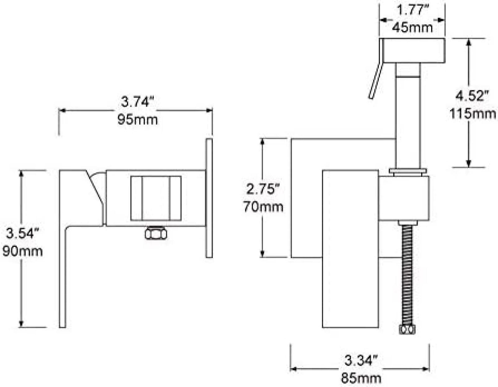 Premium Brass Kitchen Faucet with Square Shower Spray - Hot & Cold Water Mixer Tap for Hygienic Muslim Washing (Perfect for Modern Kitchens & Ablution Stations)