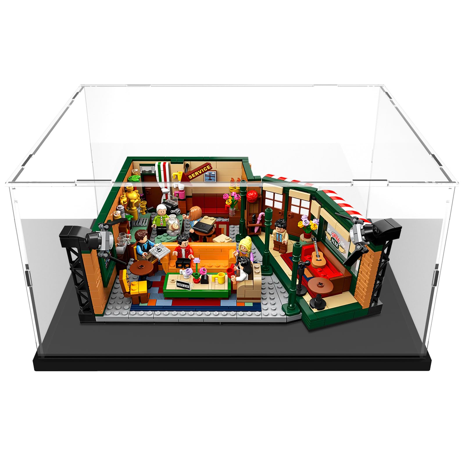 Acrylic Display Case for Lego Star Wars 75375 Starship Model - Clear Large Dustproof Showcase with Black Base (15.7x11.8x7.9 Inch) - Perfect for Collectibles, Countertop Display & Home Decoration