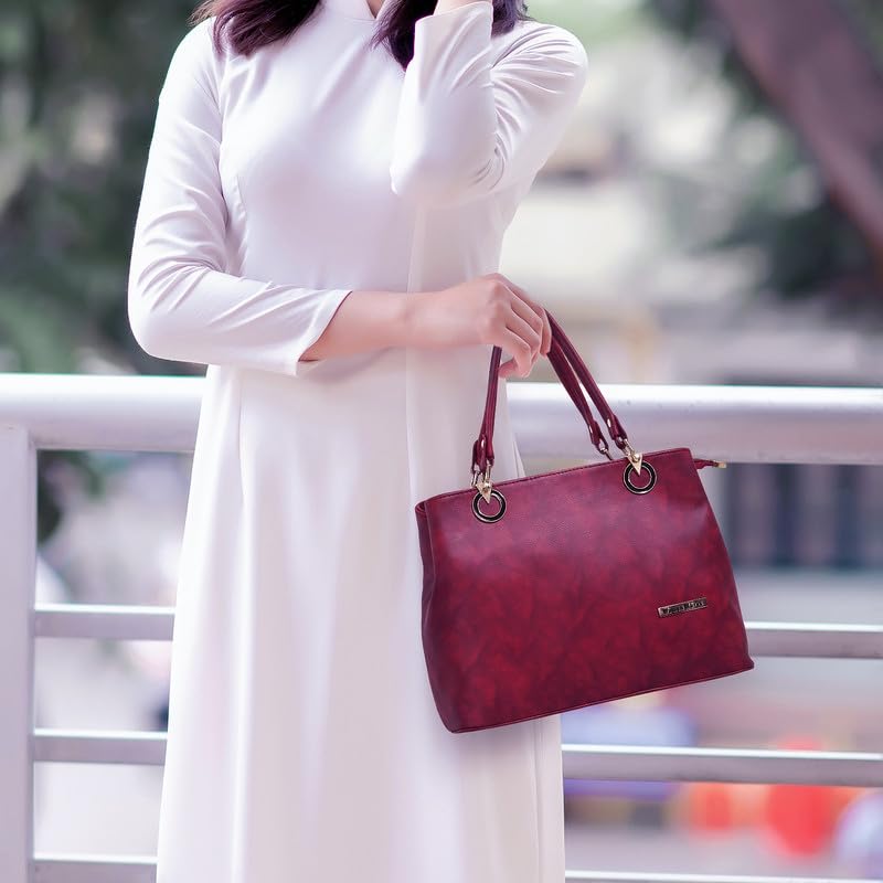 Women's Leather Handbag - Stylish Tote & Shoulder Bag for Work & Travel